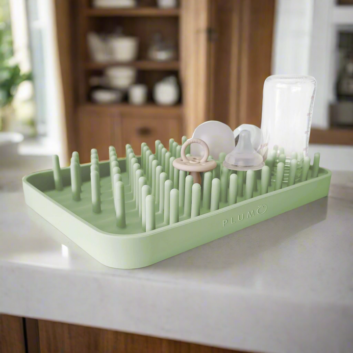 PLUM Hedgehog Silicone Drying Rack - Olive