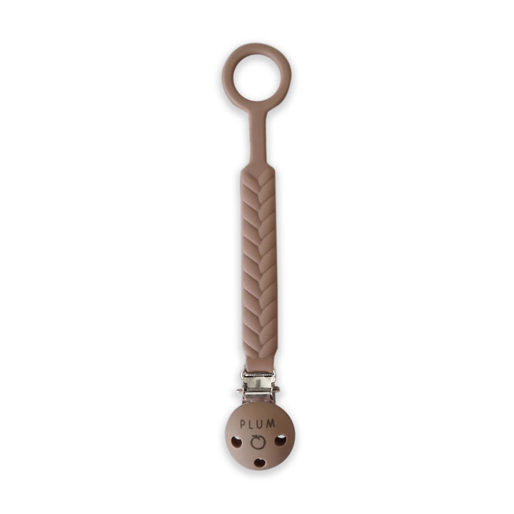 PLUM Silicone Soother Connectors Bundle - Sand &amp; Nutmeg