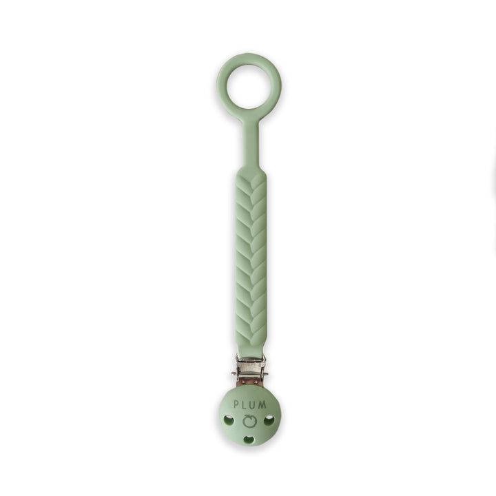 PLUM Silicone Soother Connectors Bundle - Steel Blue &amp; Olive