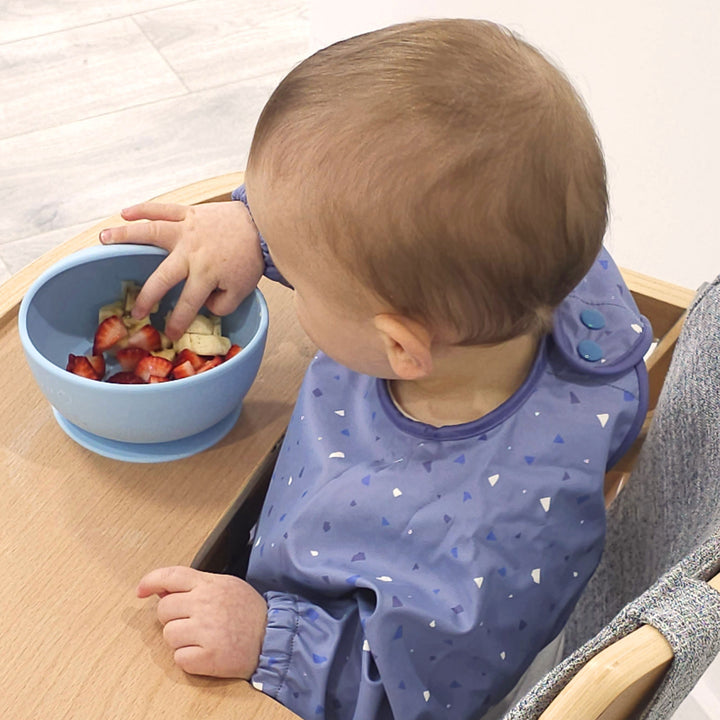 PLUM Long Sleeve Feeding Smock - Steel Blue