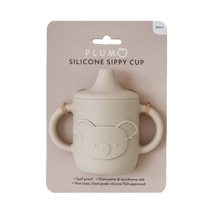 Plum Silicone Koala Sippy Cup - Sand
