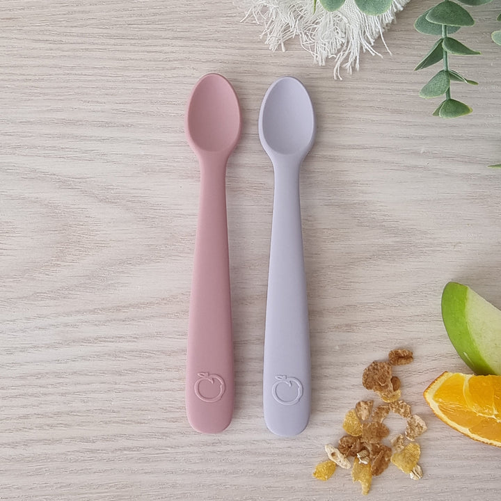 PLUM 2 Pack First Feeding Spoons - Dusty Berry &amp; Lilac