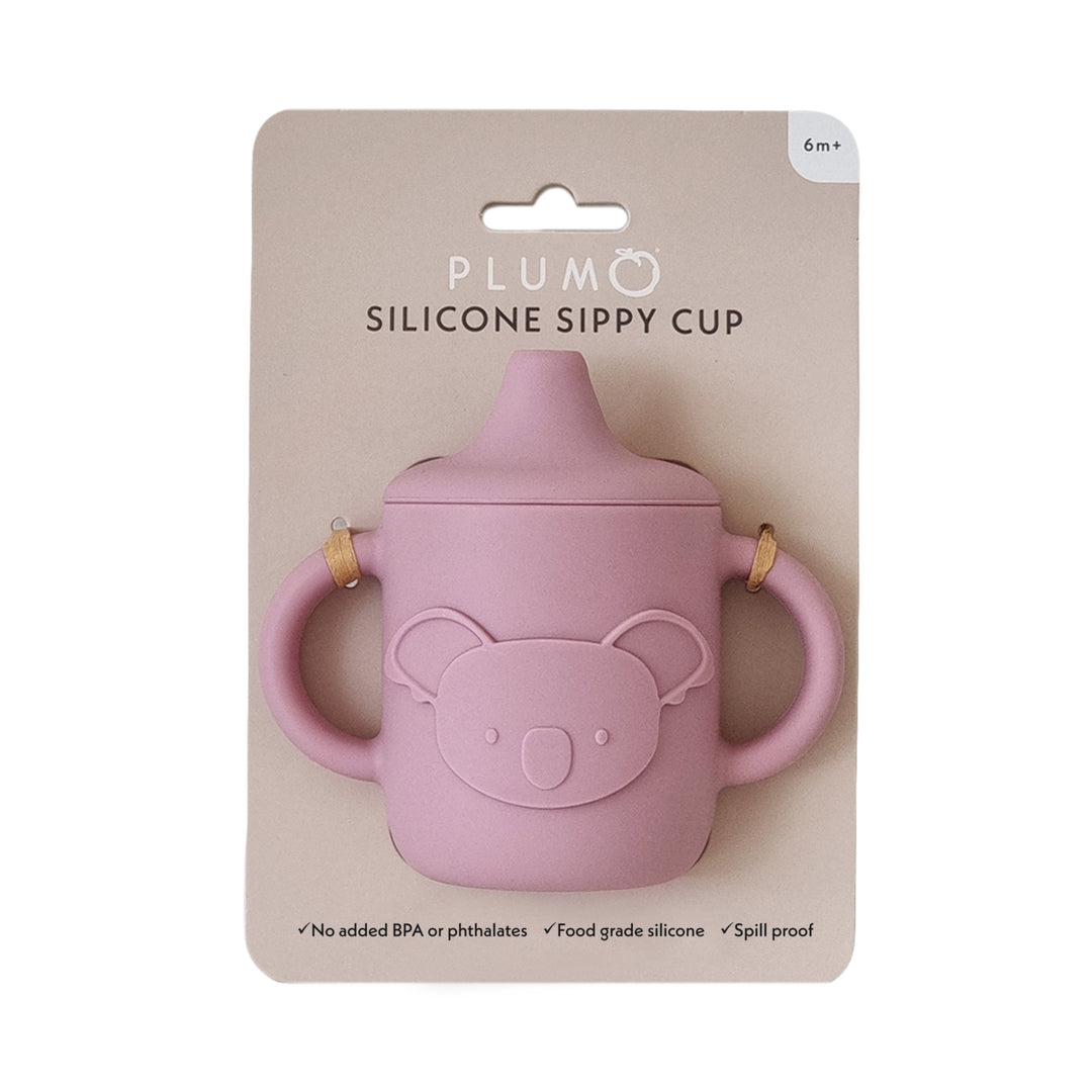 Plum Silicone Koala Sippy Cup - Dusty Berry