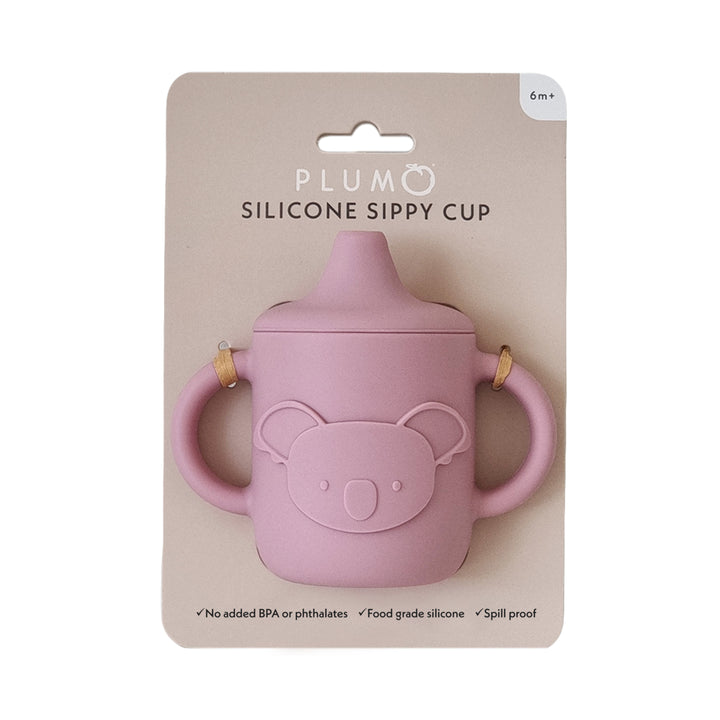 Plum Silicone Koala Sippy Cup - Dusty Berry