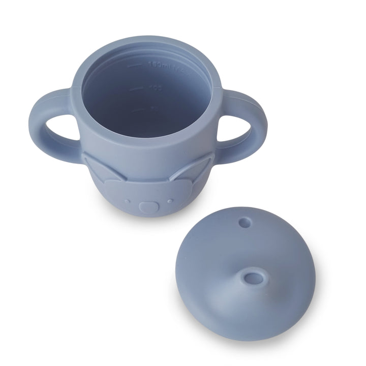 Plum Silicone Koala Sippy Cup - Steel Blue