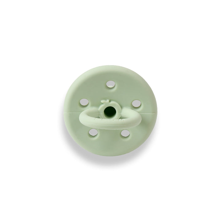PLUM 2pk Silicone Soothers - Olive & Steel Blue (0-6M)