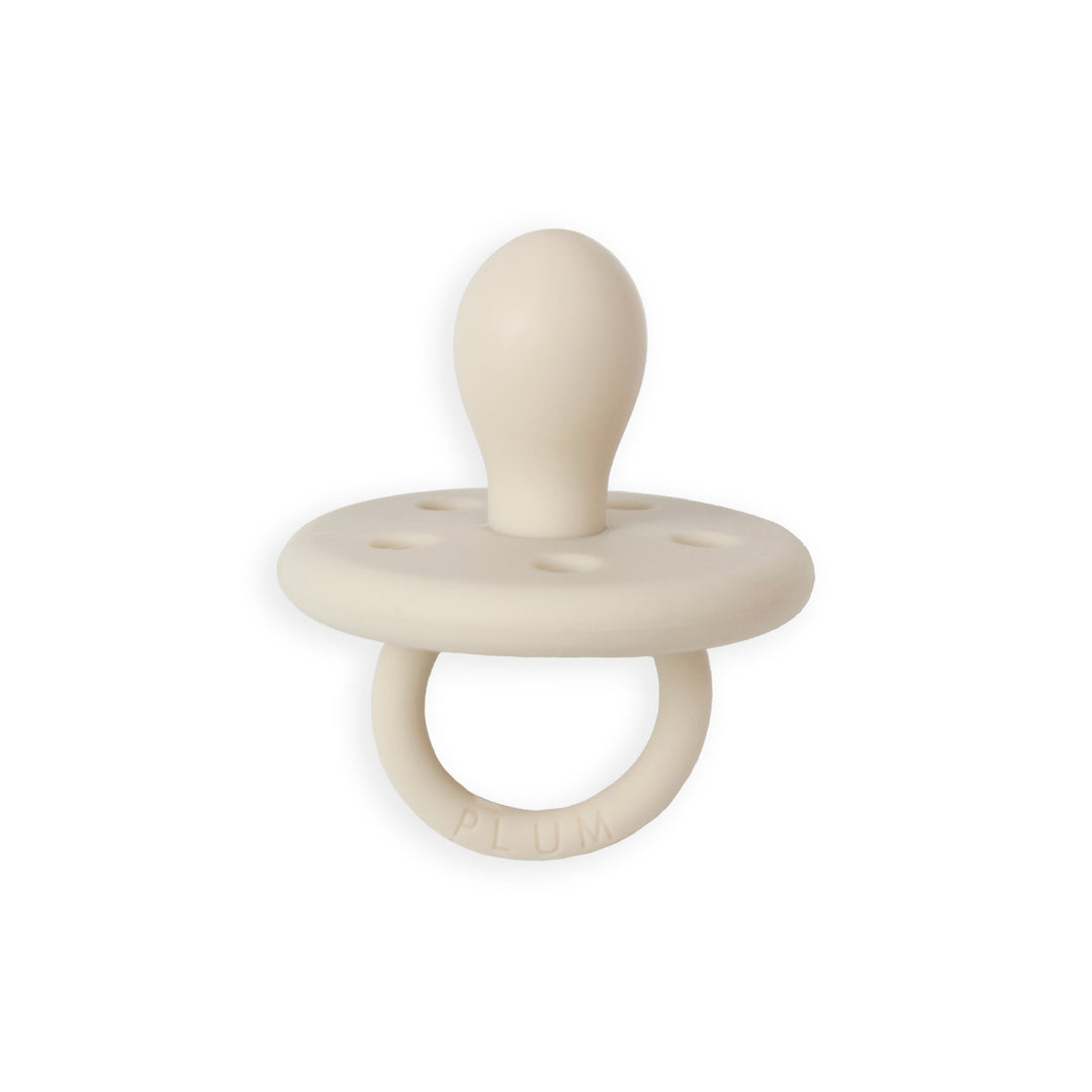 PLUM 2pk Silicone Soothers - Sand & Nutmeg (0-6M)