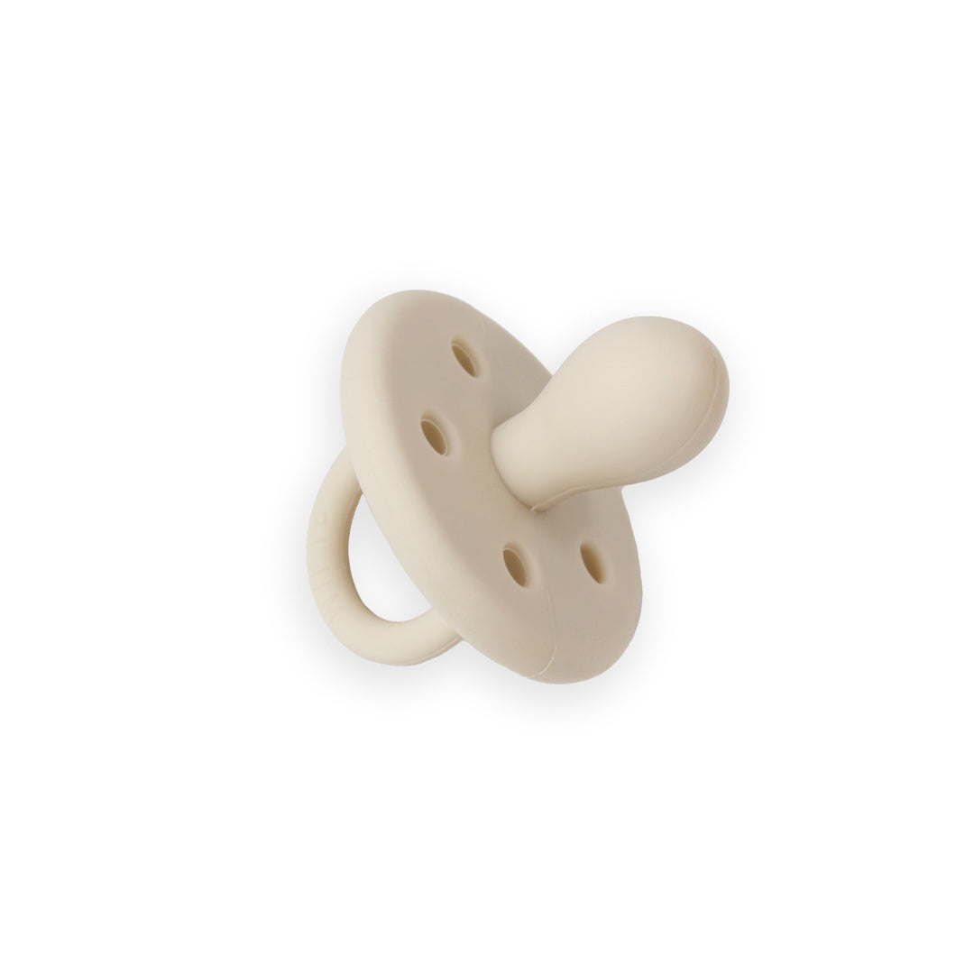 PLUM 2pk Silicone Soothers - Sand & Nutmeg (0-6M)