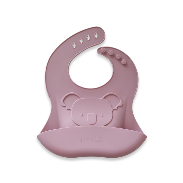 PLUM Silicone Koala Bib - Berry