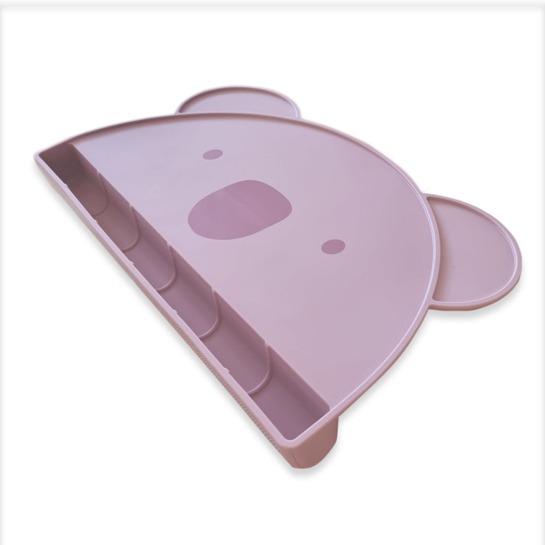 Plum Silicone Koala Placemat with Catcher - Dusty Berry