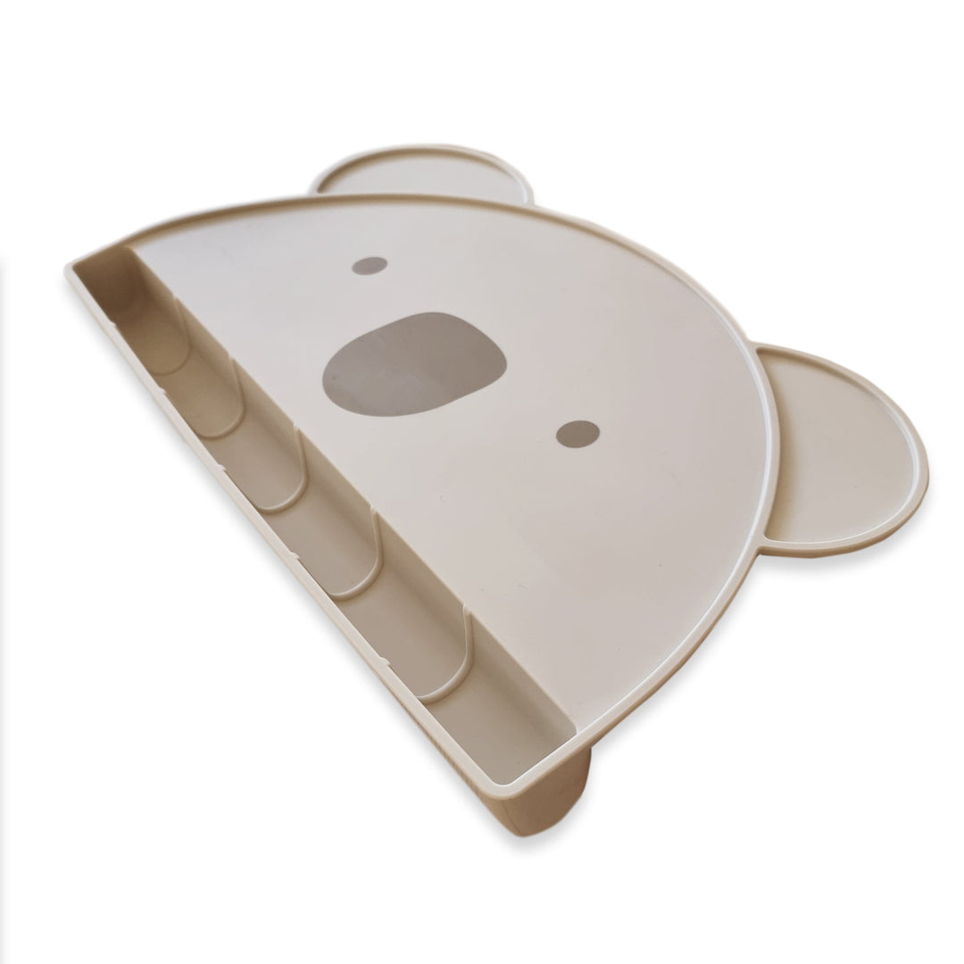 Plum Silicone Koala Placemat with Catcher - Sand