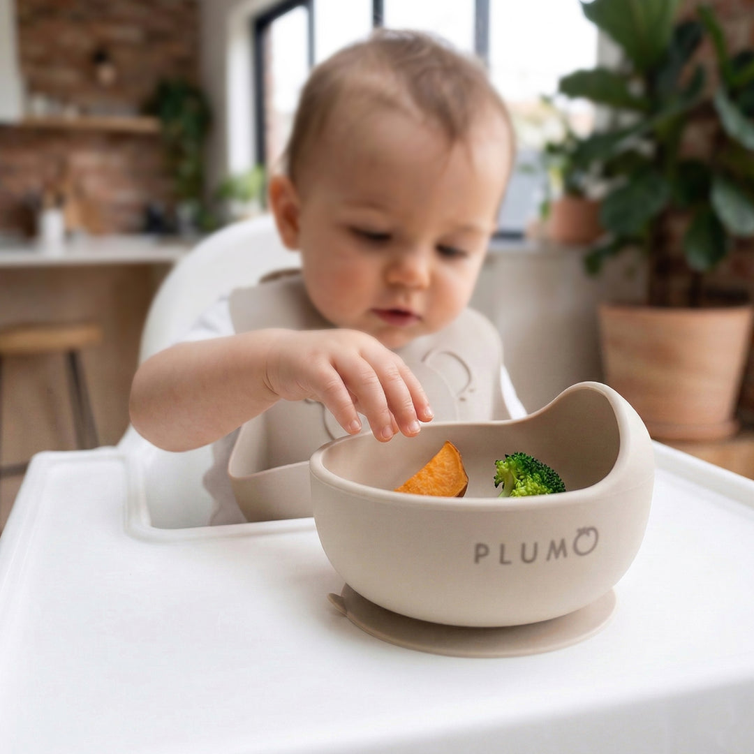 Plum Silicone Duck Egg Bowl - Sand