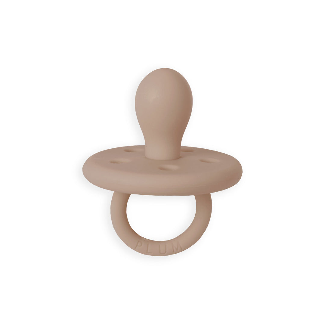 PLUM 2pk Silicone Soothers - Sand & Nutmeg (0-6M)