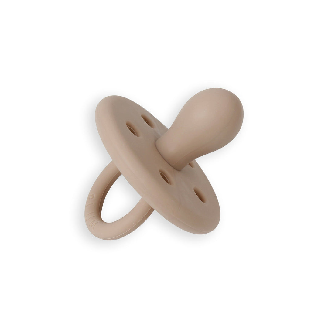 PLUM 2pk Silicone Soothers - Sand & Nutmeg (0-6M)