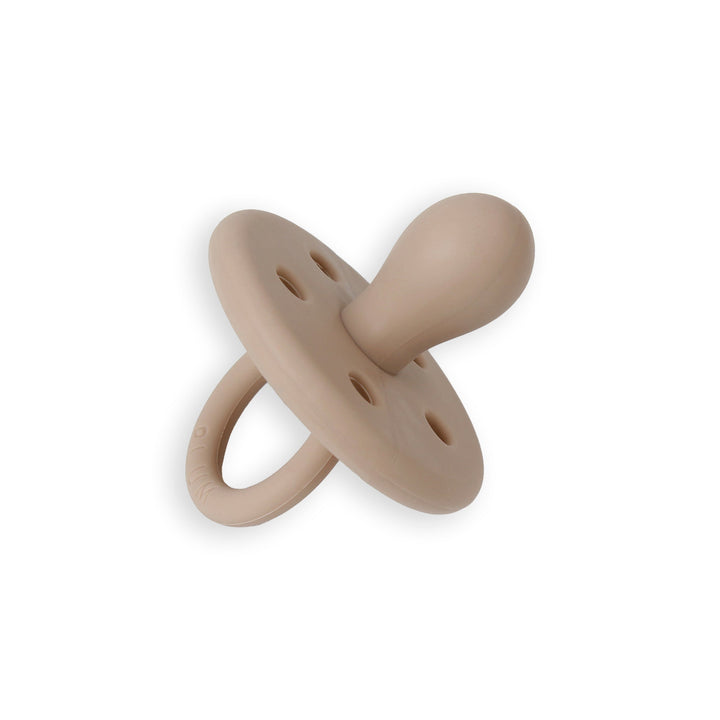 PLUM 2pk Silicone Soothers - Sand & Nutmeg (0-6M)