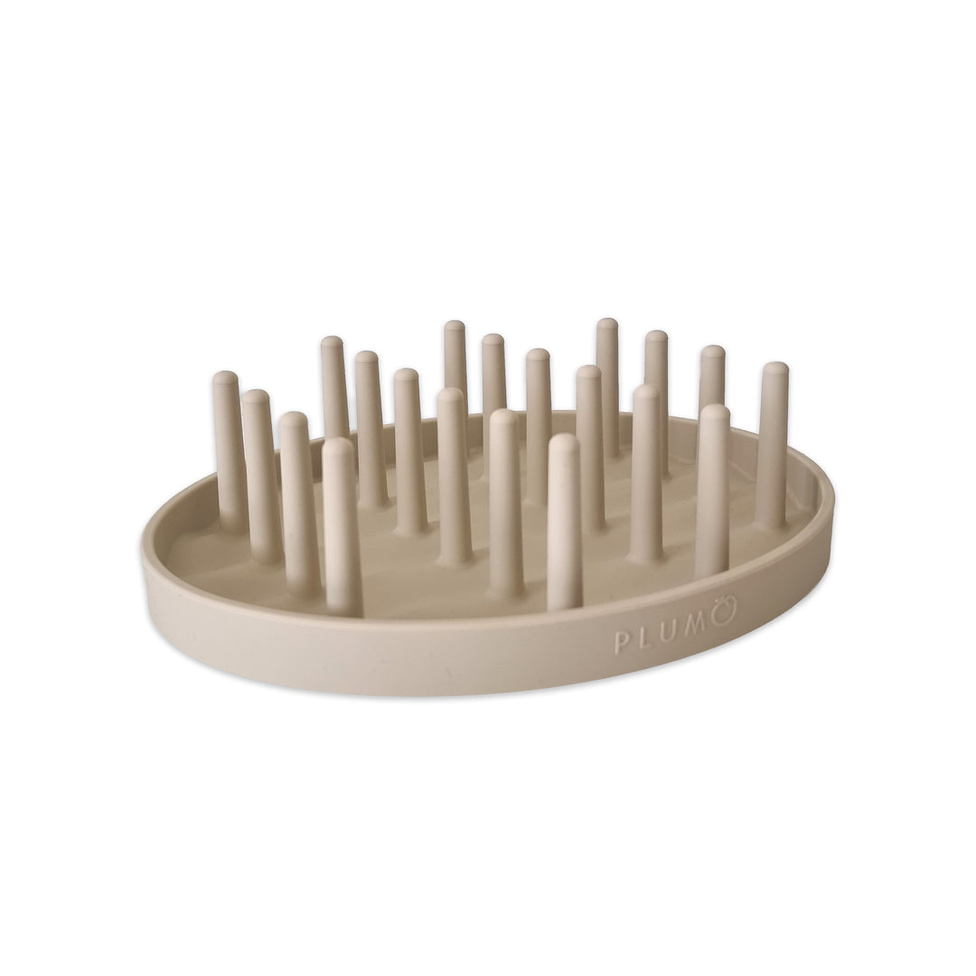 Plum Mini Hedgehog Silicone Drying Rack - Sand