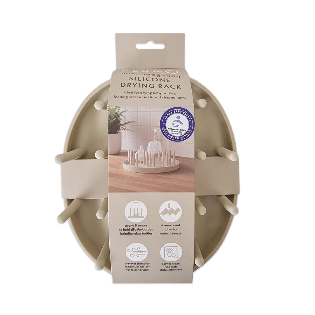 Plum Mini Hedgehog Silicone Drying Rack - Sand