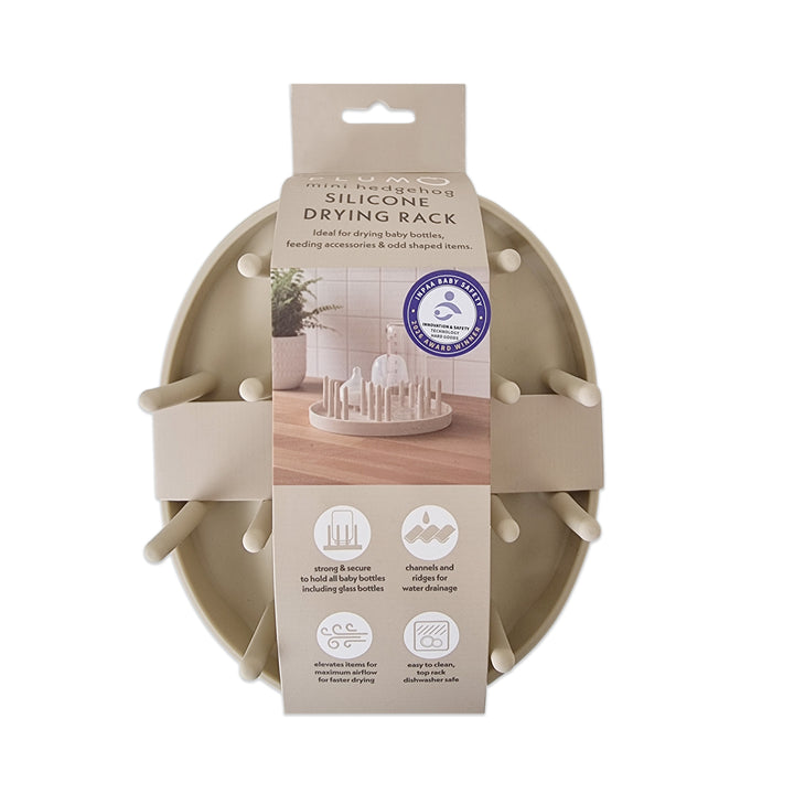 Plum Mini Hedgehog Silicone Drying Rack - Sand