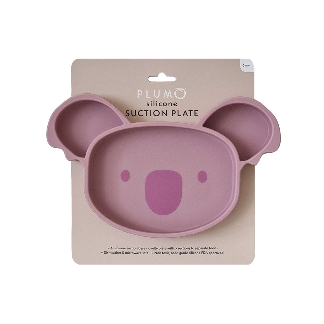 Plum Silicone Suction Koala Plate - Dusty Berry