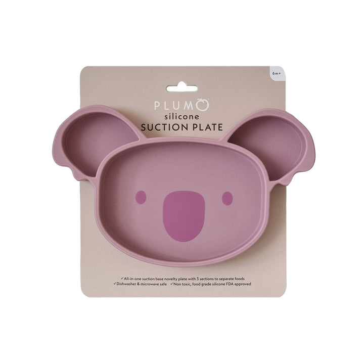 Plum Silicone Suction Koala Plate - Dusty Berry