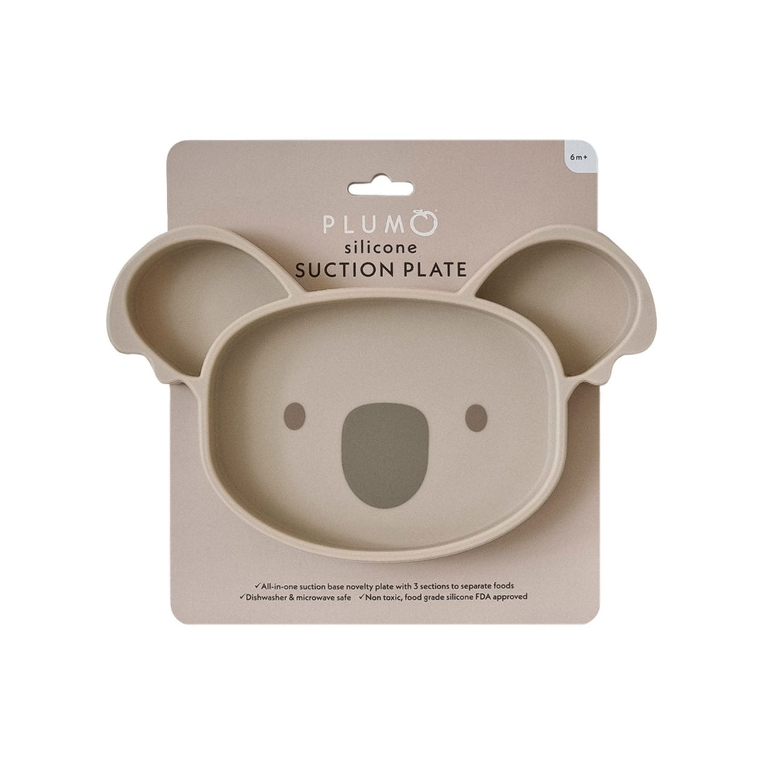 Plum Silicone Suction Koala Plate - Sand