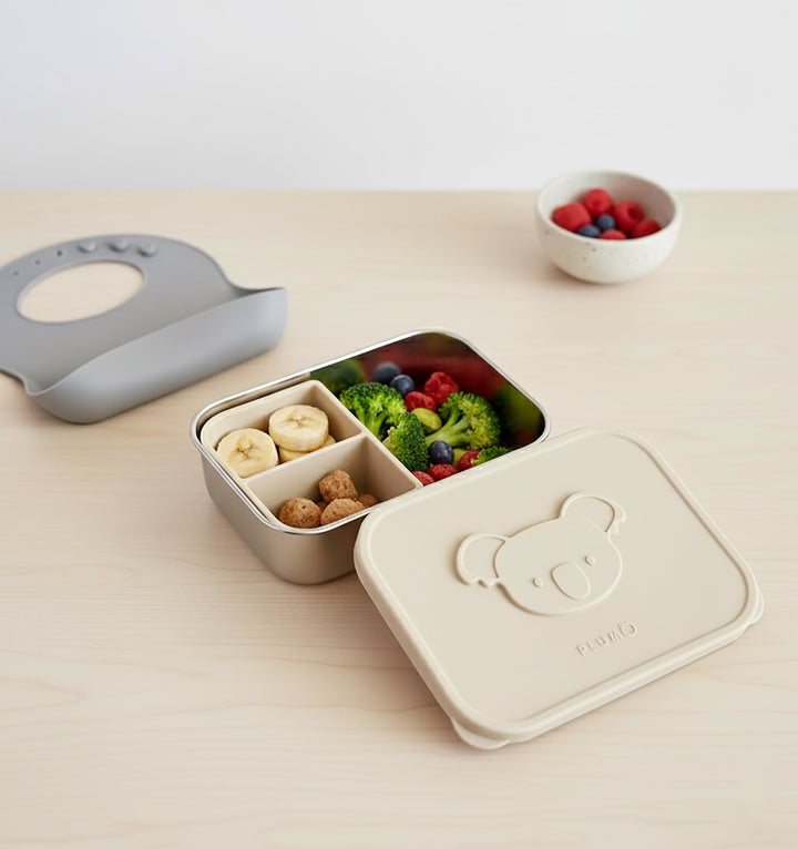 PLUM Stainless-steel Bento Snack Box - Sand