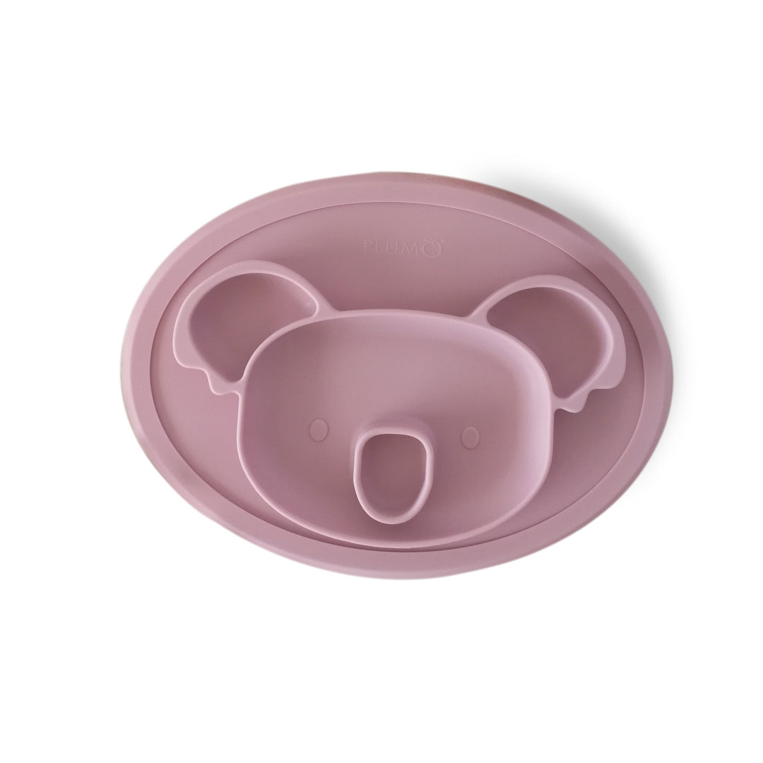 Plum Silicone Placemat Plate Koala - Dusty Berry