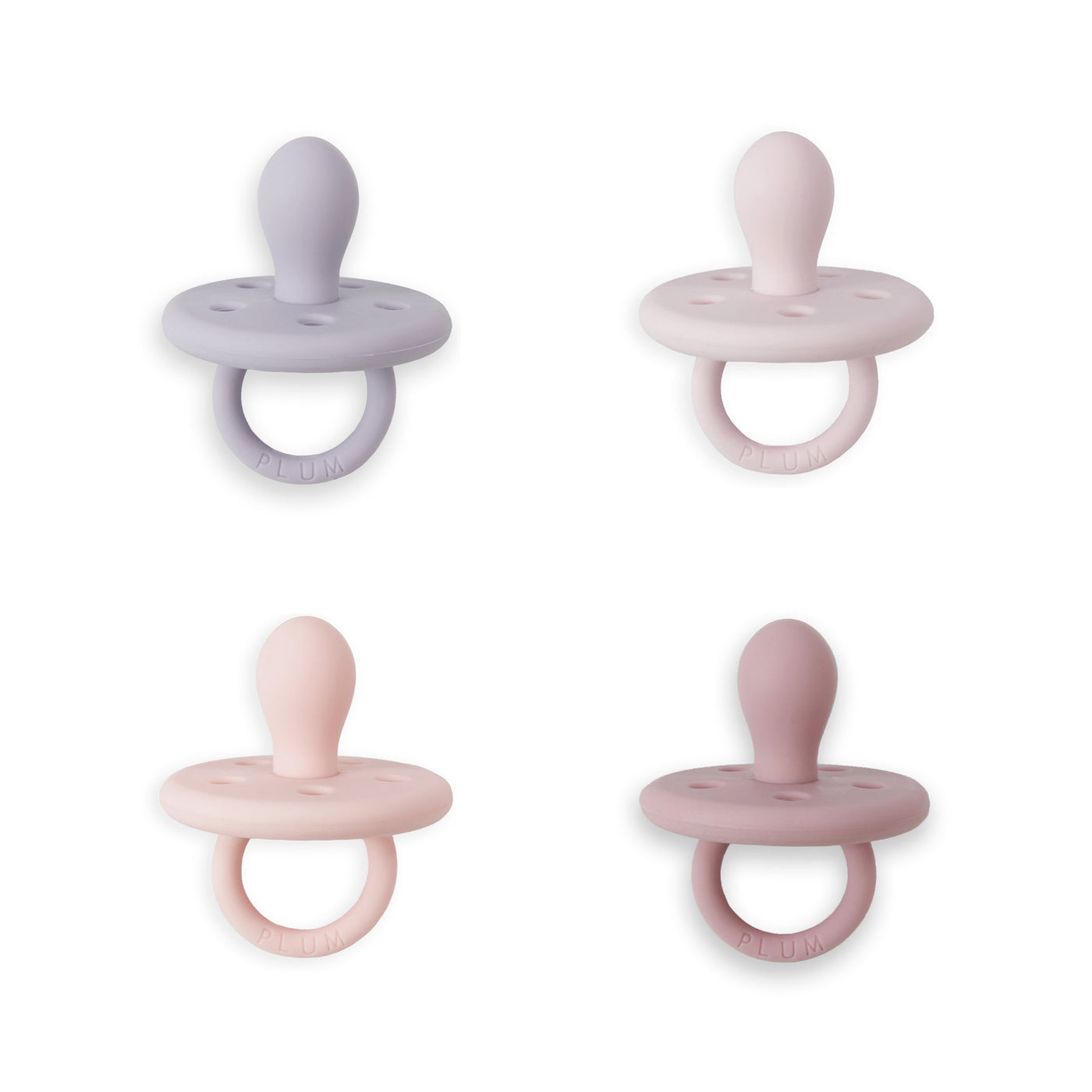 4 Silicone Soothers colour bundle - Precious Pinks