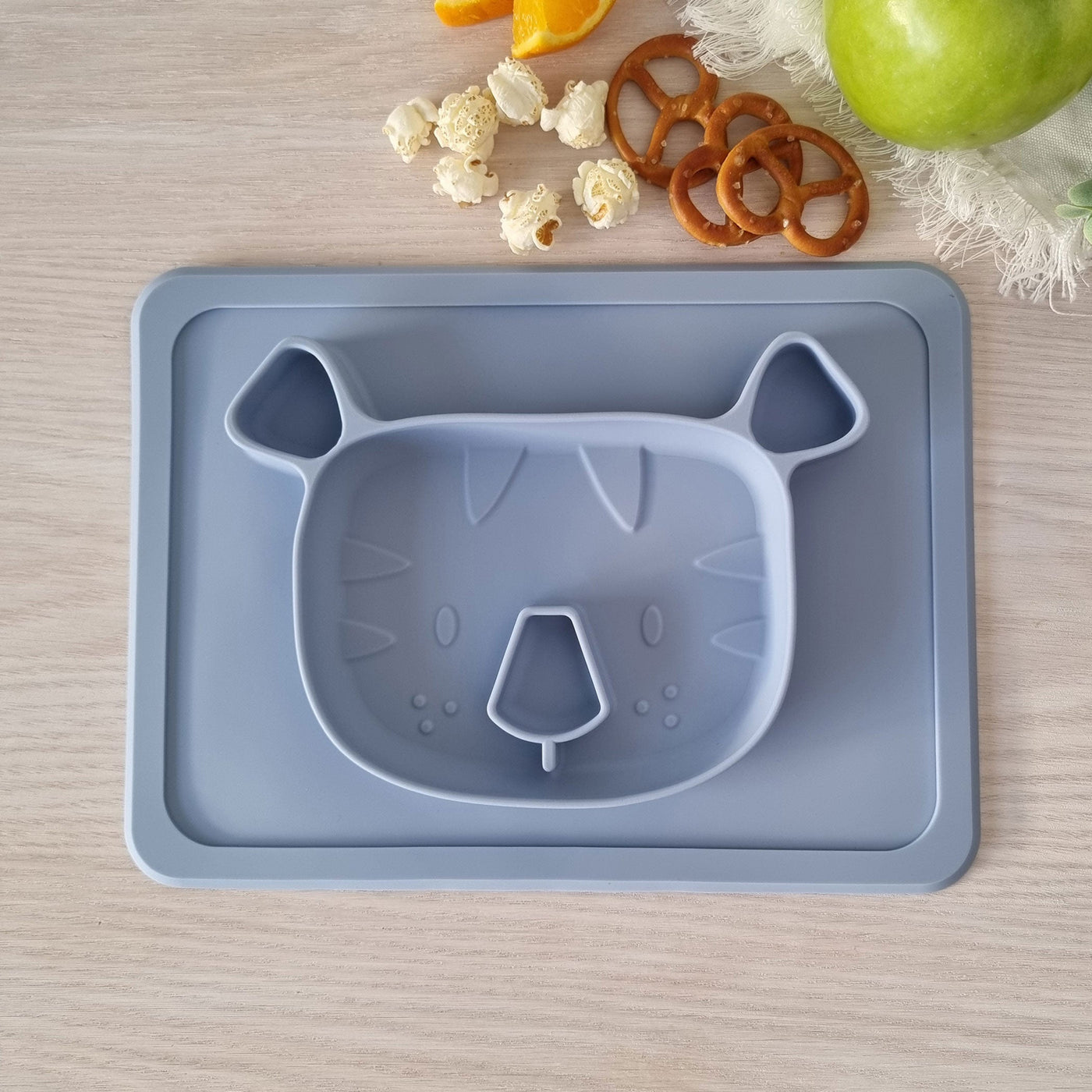 My Baby Silicone Suction Plate (Tiger) - Blue Fog