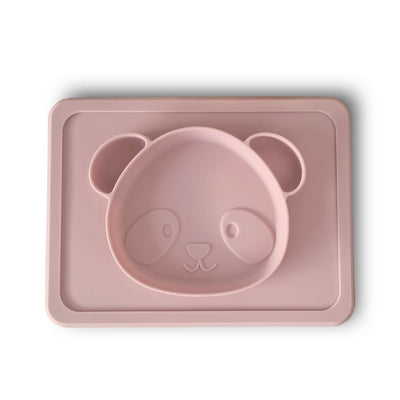 My Baby Silicone Suction Plate (Panda) - Blush