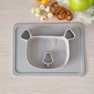 My Baby Silicone Suction Plate (Tiger) - Smoke