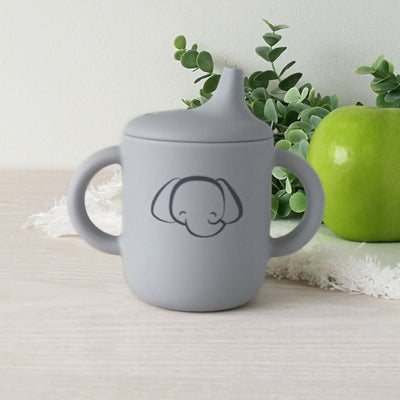 My Baby Silicone Sippy Cup (Elephant) - Smoke