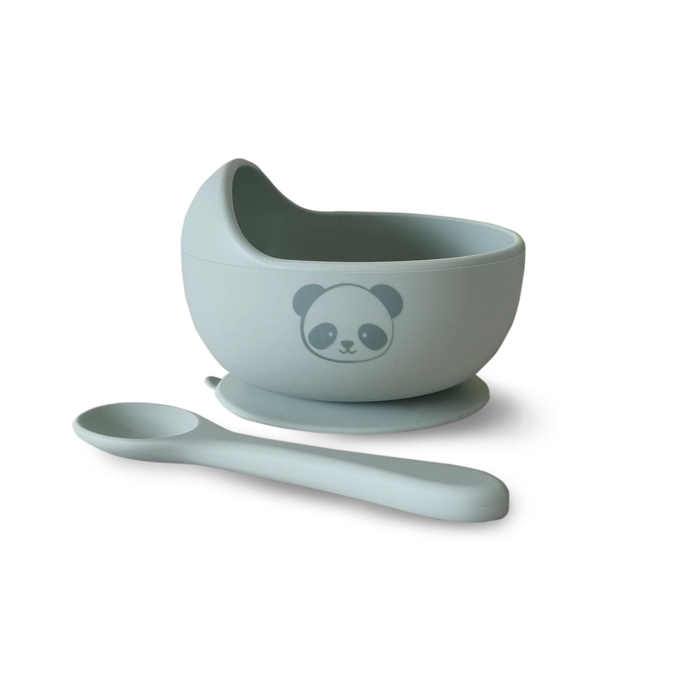 My Baby Silicone Bowl and Spoon Set (Panda) - Sage