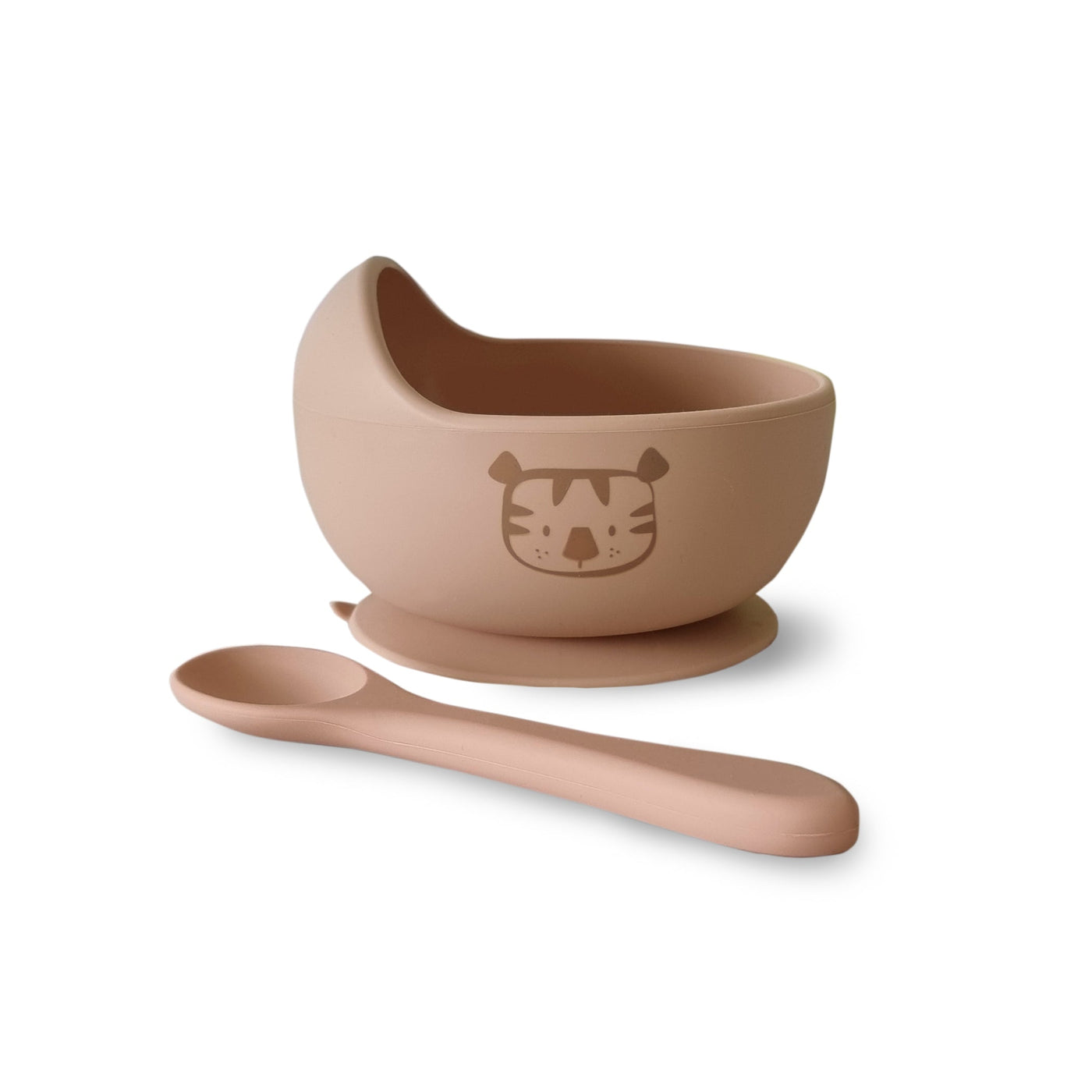 My Baby Silicone Bowl and Spoon Set (Tiger) - Walnut